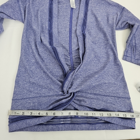 Lululemon Ivivva Own The Move Twist Front Wrap Top Purple Heathered Size 14 - Picture 10 of 10